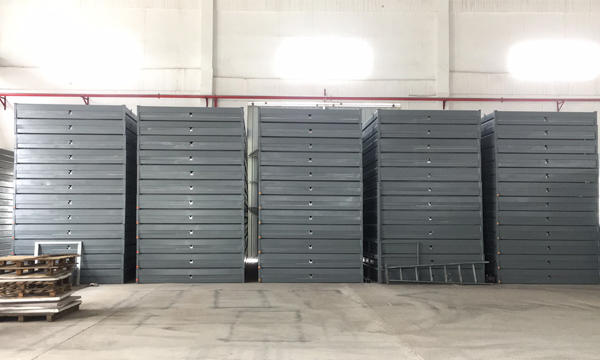 Galvanized steel structures in production