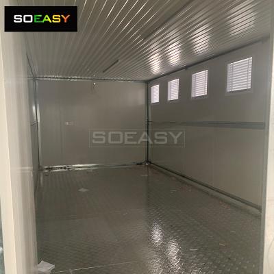 Casa de contenedor plegable de piso impermeable de aluminio para unidad de inodoro