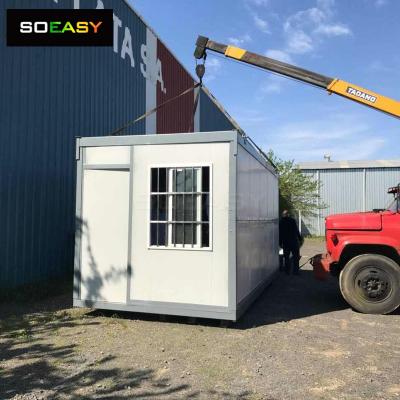 Casa contenedor de estructura de acero de alta calidad, movible plegable, se puede transportar en camión