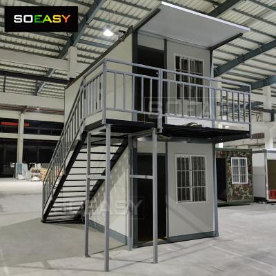 Casa prefabricada prefabricada de metal modular moderna de 2 pisos con envío pequeño/ensamblaje/casa contenedor plegable casas a la venta
