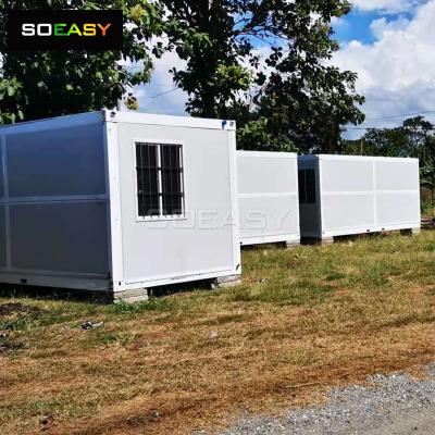 casa prefabricada de contenedores de paquete plano plegable con buen aislamiento con vidrio en Sudáfrica
