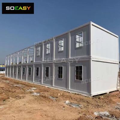 Casa contenedor desmontable prefabricada de 20 pies, fabricante de casa Modular de campo de dormitorio de trabajo móvil, contenedor de casa Modular
    