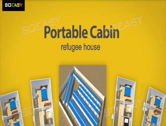 Vivienda de refugiados de cabina portátil prefabricada SOEASY para Ucrania
